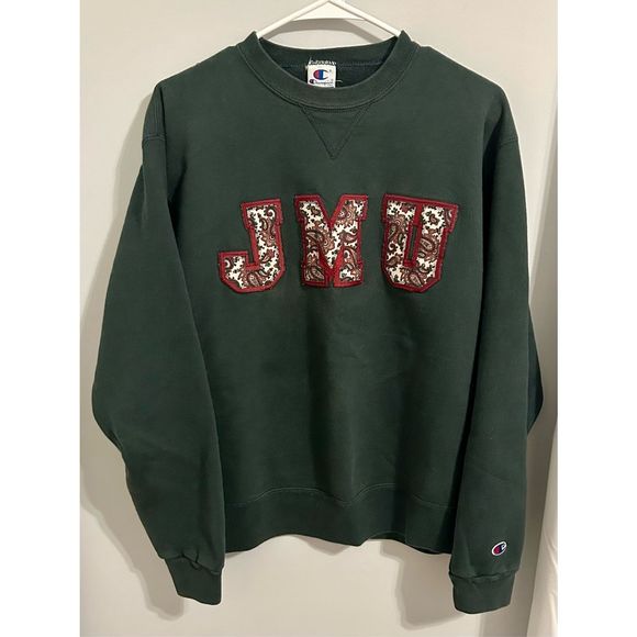 Champion Tops - Vintage 1990s James Madison JMU Dukes Paisley Champion Crewneck Sweatshirt XL